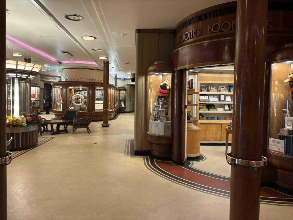 Art Deco indoor shops on board the Queen Mary
